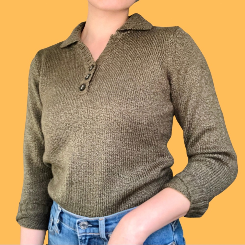 Soft Green 70s Vintage Style Sweater